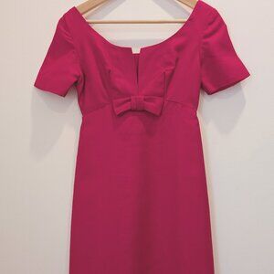 Vintage 1950s Emma Domb Mad Men Style Dress in Raspberry